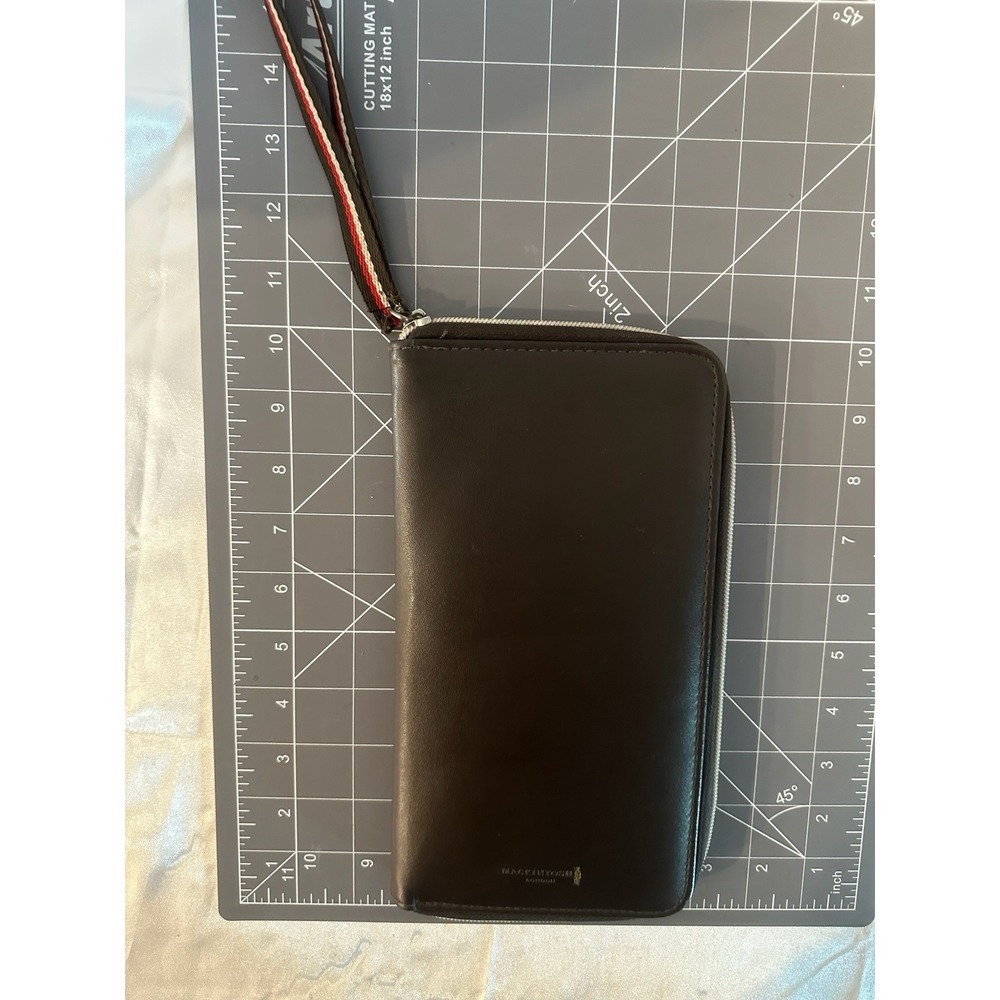 Mackintosh London Brown Leather Zip Organizer With Frayed Strap/Missing Snap